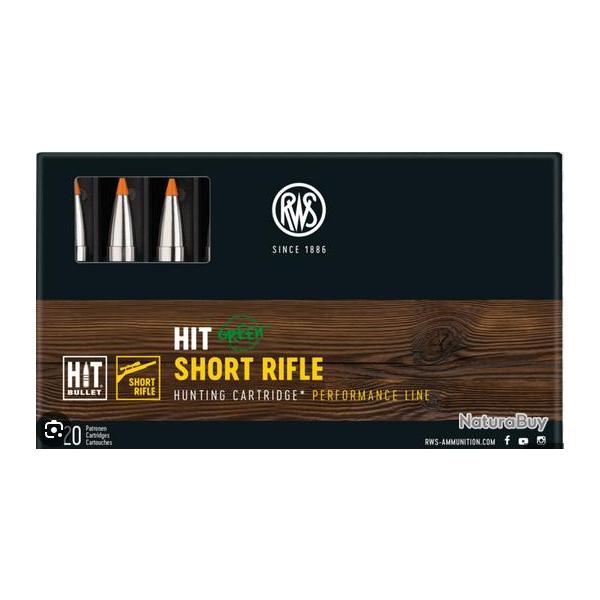 CARTOUCHE RWS 30-06 SHORT RIFLE HIT 10,7/165 gr