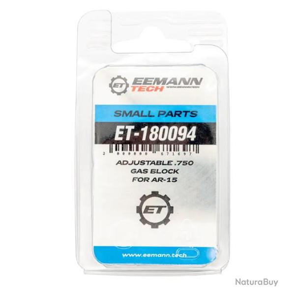 EEMANN TECH ADJUSTABLE .750 GAS BLOCK FOR AR-15