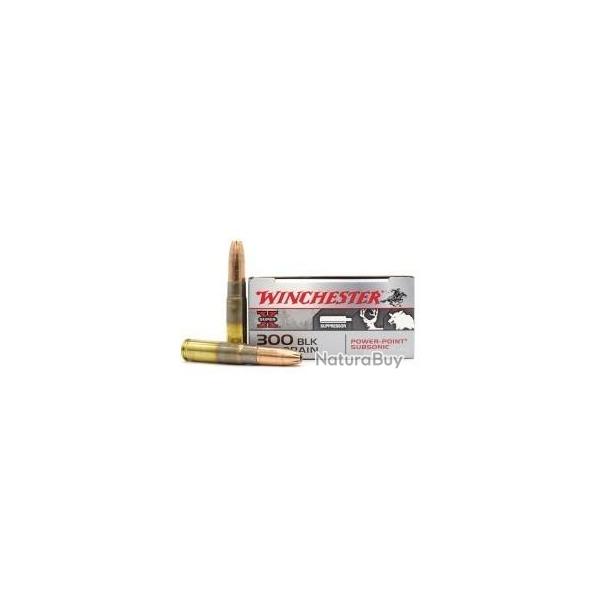 CARTOUCHES WINCHESTER 300 BLACKOUT SUBSONIQUE 200GR