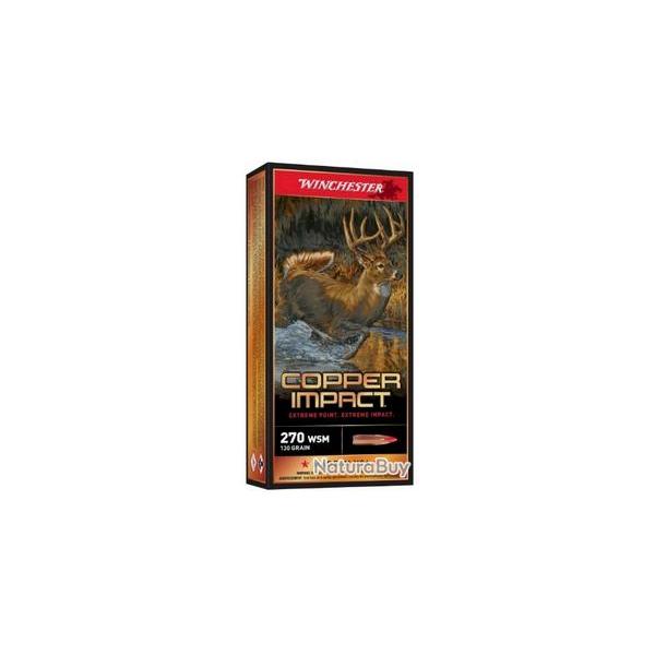 CARTOUCHE WINCHESTER 270 WSM DEER SEASOND COPPER IMPACT 130GR