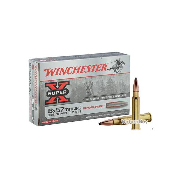 CARTOUCHES WINCHESTER POWER POINT 8x57JRS 195GR