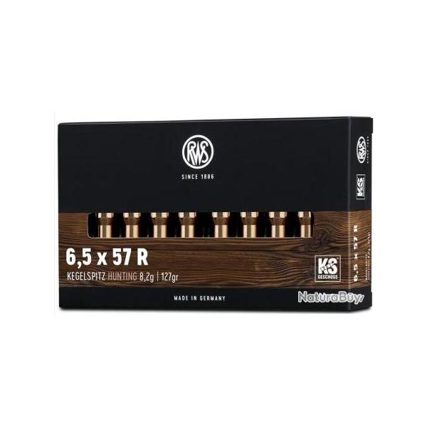CARTOUCHES RWS KS 6.5X57R 127GR 8.2G