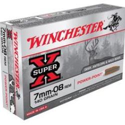CARTOUCHES WINCHESTER POWER POINT 7MM-08 REM 140GR