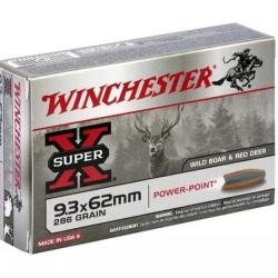 CARTOUCHES WINCHESTER POWER POINT 9.3X62MM 286GR