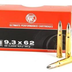 CARTOUCHES RWS UNI CLASSIC 9.3X62 293GR 19G