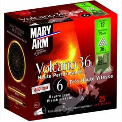 CARTOUCHES MARY ARM VOLCANO 36 BJ CAL 12 PLOMB 6 BOITE DE 25