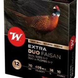 CARTOUCHES WINCHESTER EXTRA DUO FAISAN PLOMBS 5+7