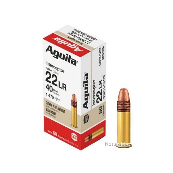 CARTOUCHES AGUILA INTERCEPTOR 22LR X 50