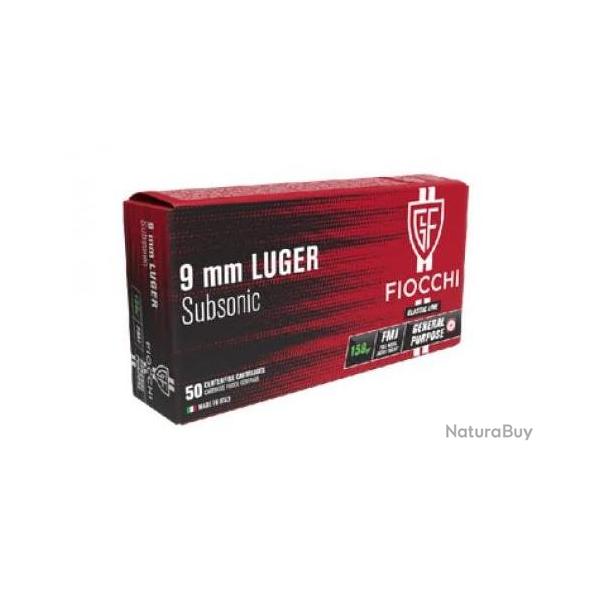 FIOCCHI 9 MM 147 GR SUBSONIC x50