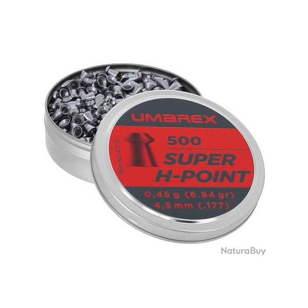PLOMBS SUPER H POINT UMAREX TETE CREUSE CAL 4.5 *500