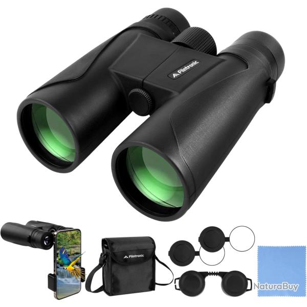 Jumelles 12x42 Adultes Puissantes Compactes HD BAK4 Prism FMC Grande Oculaire Adaptateur T�l�phone