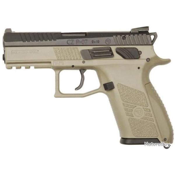 PISTOLET CZ P-07 BICOLOR FDE CAL 9X19