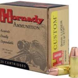 HORNADY CARTOUCHES 124GR JHP/XTP X 25