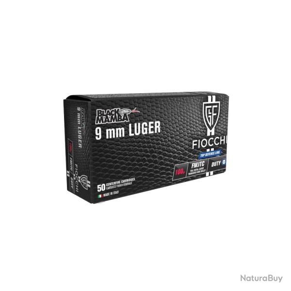 FIOCCHI BLACK MAMBA 9X19 100GR FMJTC X50