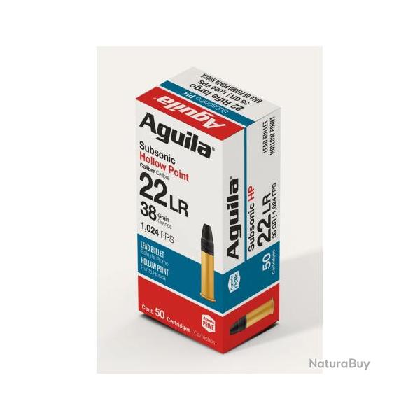 AGUILA 22LR SUBSONIQUE 38gr hp X50