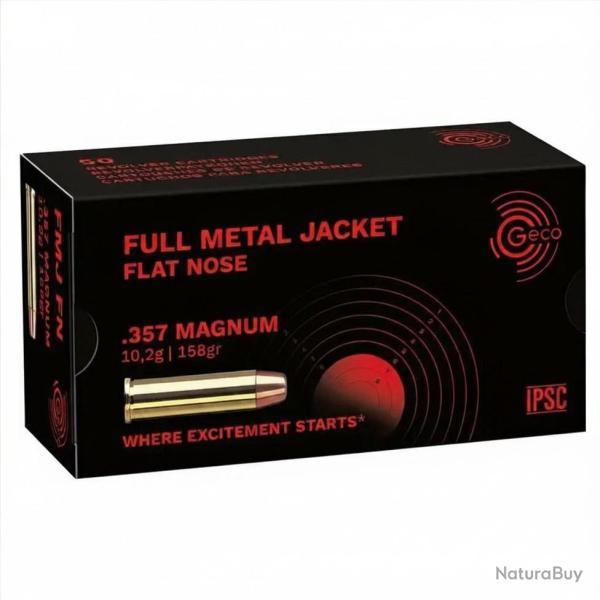 CARTOUCHES 357 MAGNUM GECO 10.2G 158 GR FMJ