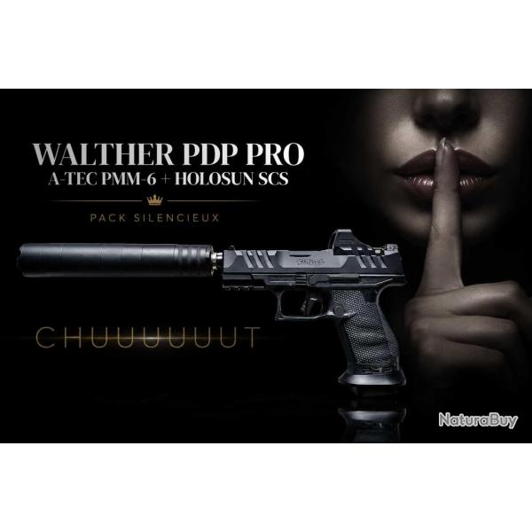PACK CHUUUUUT WALTHER PDP PRO SD 4.6'' 9x19 + HOLOSUN SCS + A-TEC PMM6