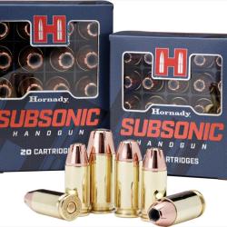 20 CARTOUCHES HORNADY .45AUTO 230GR XTP SUBSONIC