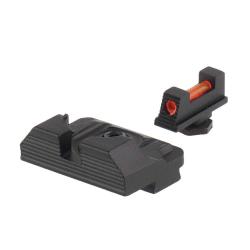 GUNPANY GUIDON ET HAUSSE FIBRE OPTIQUE ROUGE - GLOCK