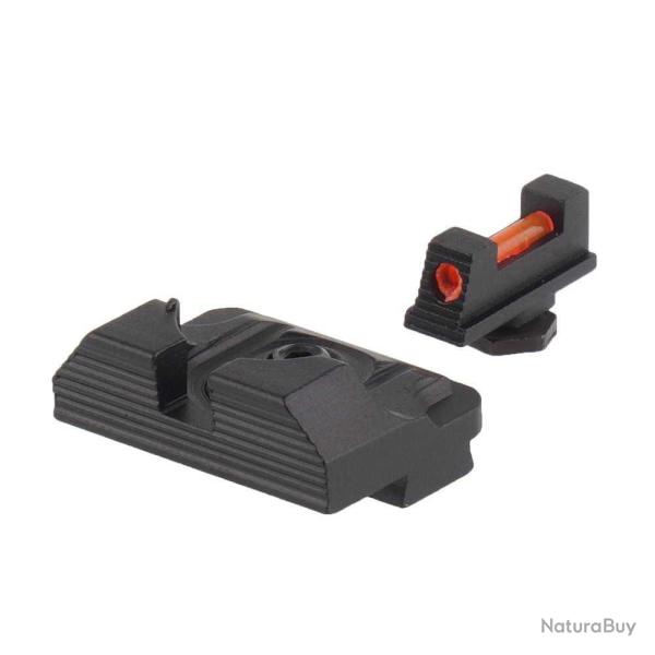 GUNPANY GUIDON ET HAUSSE FIBRE OPTIQUE ROUGE - GLOCK