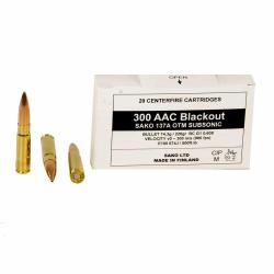 SAKO CARTOUCHES 300 BLACKOUT 137 A OTM 220GR X 30