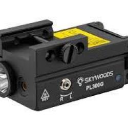 SKYWOODS L53980 - LAMPE TACTIQUE 300 LUMENS + LASER VERT