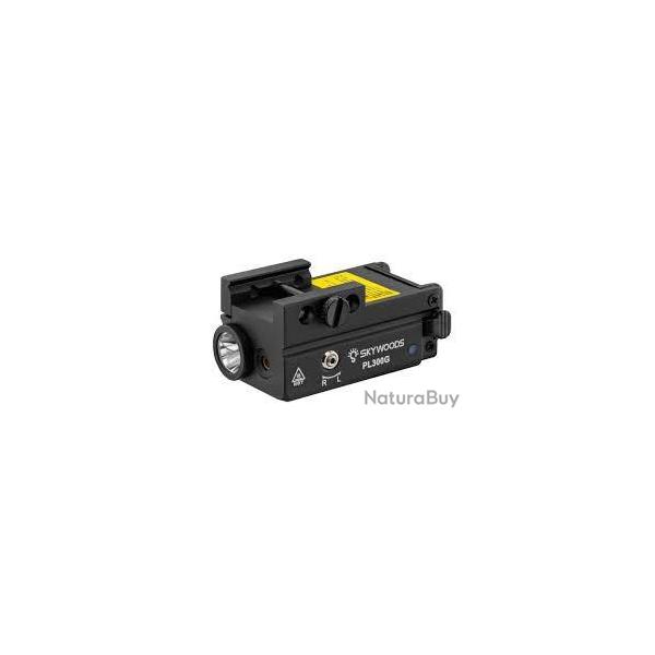 SKYWOODS L53980 - LAMPE TACTIQUE 300 LUMENS + LASER VERT