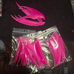 Plumes Paraboliques unies 5" d'occasion par 12 - Rose