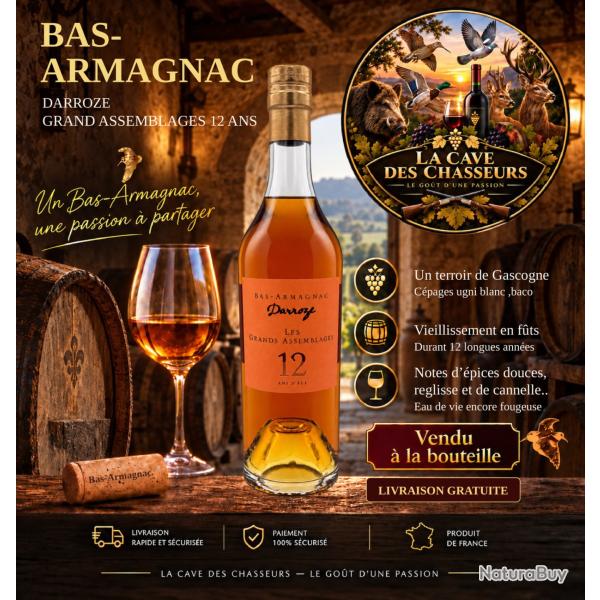 Darroze grands assemblages 12ans bas armagnac 70cl livraison gratuite