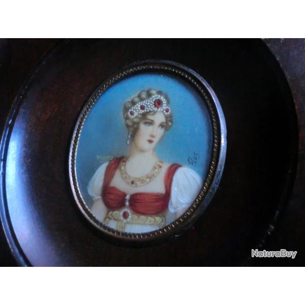 miniature  peinture  sign�e ""  imp�ratrice jos�phine