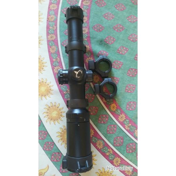 Lunette d'aff�t et de battue Bushnell Trophy XLT 1-4x24 mm � R�ticule 4A Lumineux
