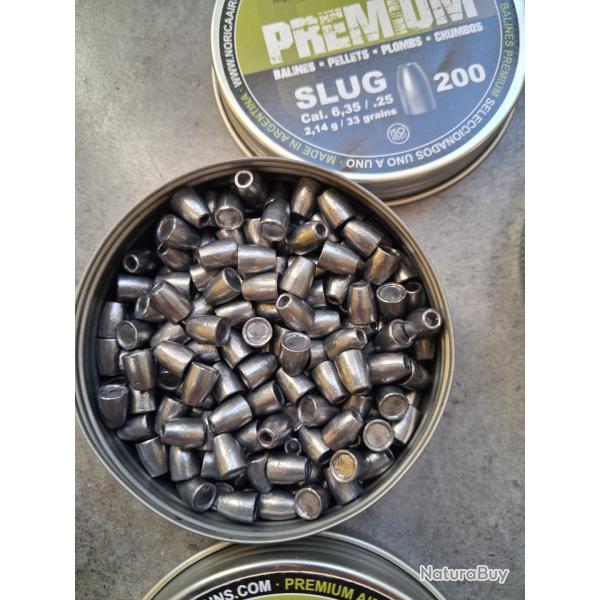 Lots de 4 boites neuves Plomb 6.35 mm