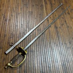 &Eacute;P&Eacute;E FRAN&Ccedil;AISE MOD&Egrave;LE 1857 INFANTERIE OU CUIRASSIERS DANS SON FOURREAU