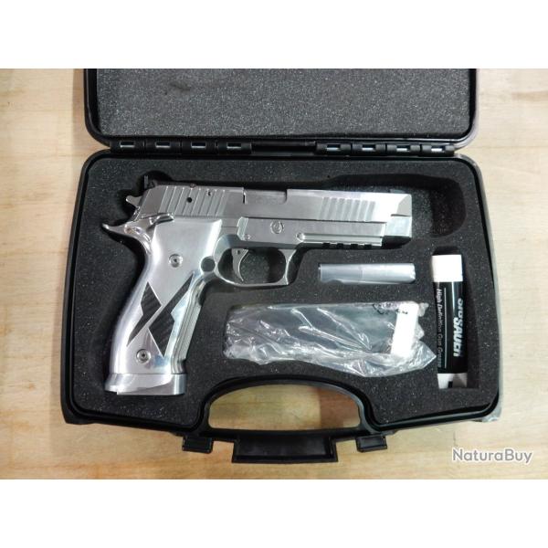 PISTOLET SIG SAUER P226 X-FIVE CHROME CAL 9X19 + MALLETTE OCCASION PARFAIT ETAT
