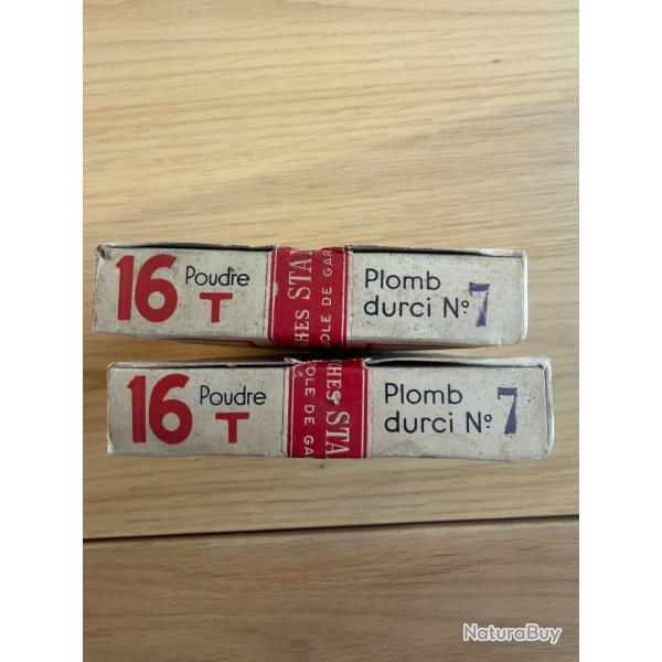 2 bo�tes de cartouches de collection en metal calibre 16