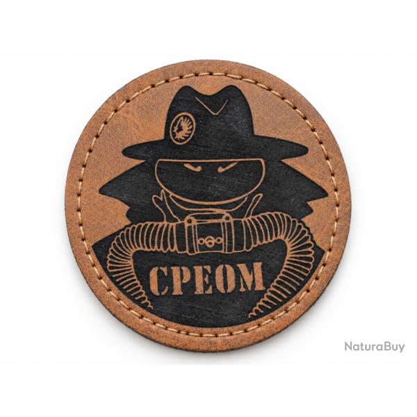 Patch morale CPEOM cuir PU scratch - Service Action DGSE nageur de combat para ecusson