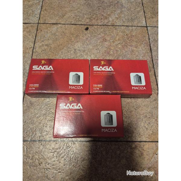 Balle p�n�trante slug SAGA MACIZA cal.12 x3 boites