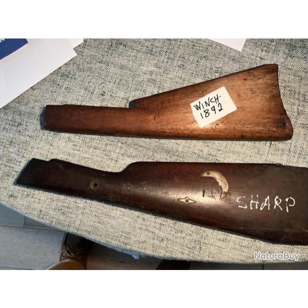 2 Crosses de carabine : SHARP Slant Breech (indien) & Winchester 1892