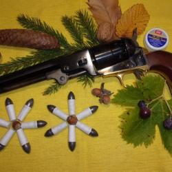 48 Cartouches papier PN, Calibre 44 Balles ogivales nez rond 2g PNF2 pour Colt Walker et Dragon