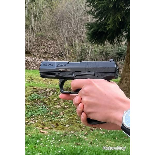 Walther P99 DAO Airsoft CO2 - 6 mm - 2 Joules - Blowback