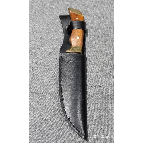 Occasion etat neuf Couteau de Chasse L�opard avec son etui Voir Photos