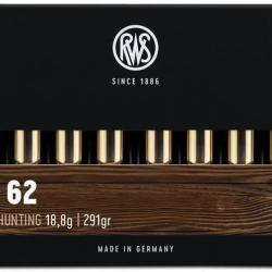 Munitions RWS Cal.9,3x62 EVO 18.8g 291 grains par 60