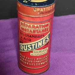 Belle boite publicitaire " RUSTINES " et ses accessoires .... 1920 - 1930