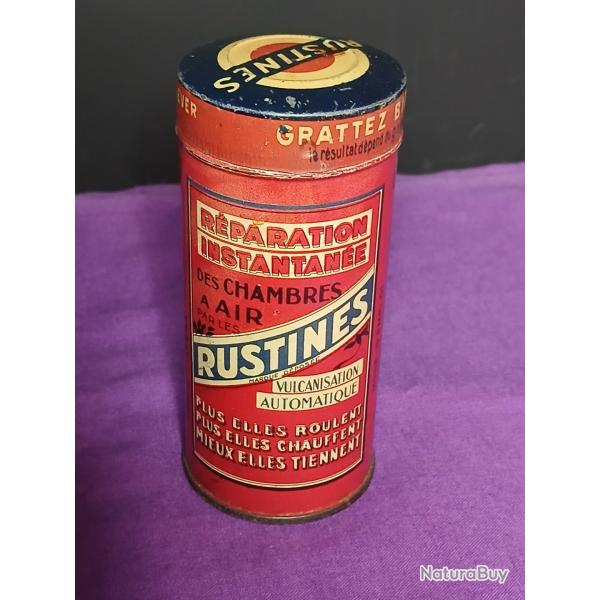 Belle boite publicitaire " RUSTINES " et ses accessoires .... 1920 - 1930