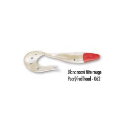 Leurre Souple Delalande Sandra 18cm 62 - Blanc Nacr&eacute; T&ecirc;te Rouge