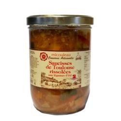 Saucisses de Toulouse rissol&eacute;es aux l&eacute;gumes d'&eacute;t&eacute; 765G