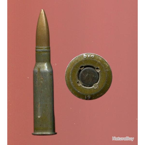 7.62 x 54 R Monsin Nagant - inerte manipulation - Production CZ  - marquage : bxn 61 ou 63