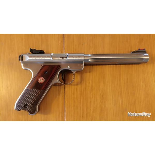 Pistolet Ruger Mark III Hunter .22 LR inox fl�t�