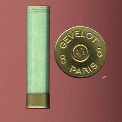 Cal. 8 Perc. Centrale - GEVELOT * PARIS * - douille carton verte - non charg&eacute;e - PRIX PORT COMPRIS