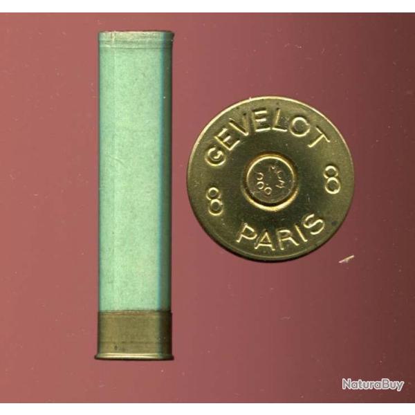 Cal. 8 Perc. Centrale - GEVELOT * PARIS * - douille carton verte - non charg�e - PRIX PORT COMPRIS